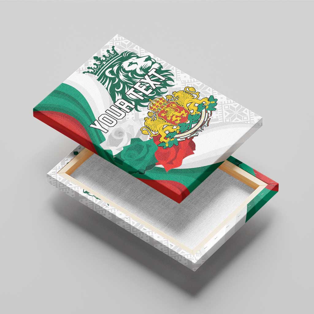 Personalized Bulgaria Independence Day Canvas Wall Art Suedinenieto Pravi Silata Folk Pattern