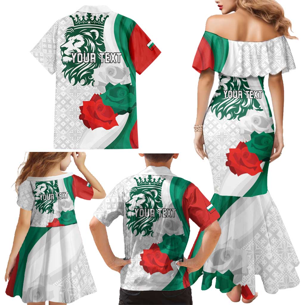 Personalized Bulgaria Independence Day Family Matching Mermaid Dress and Hawaiian Shirt Suedinenieto Pravi Silata Folk Pattern
