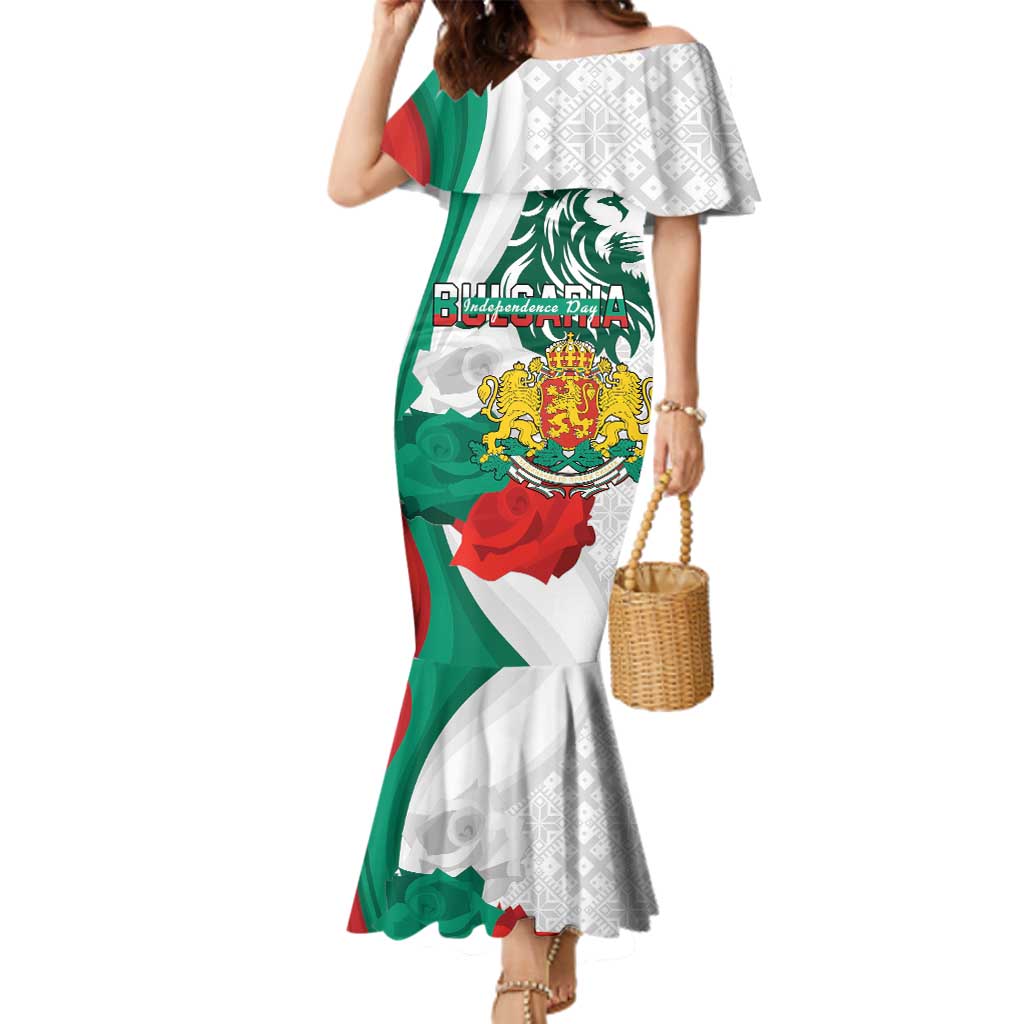 Personalized Bulgaria Independence Day Family Matching Mermaid Dress and Hawaiian Shirt Suedinenieto Pravi Silata Folk Pattern