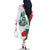 Personalized Bulgaria Independence Day Family Matching Off The Shoulder Long Sleeve Dress and Hawaiian Shirt Suedinenieto Pravi Silata Folk Pattern