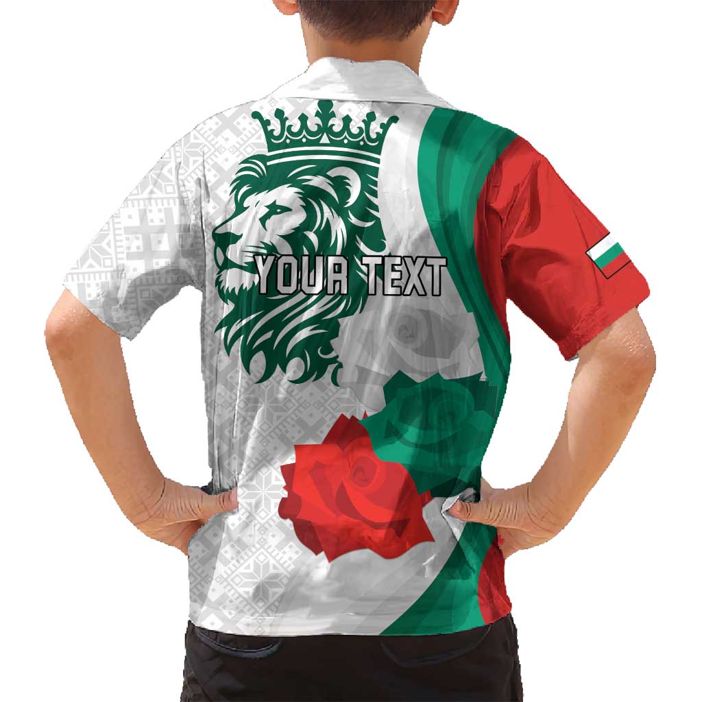Personalized Bulgaria Independence Day Family Matching Off Shoulder Short Dress and Hawaiian Shirt Suedinenieto Pravi Silata Folk Pattern