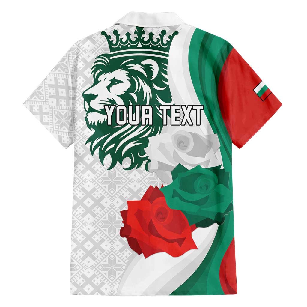 Personalized Bulgaria Independence Day Family Matching Off Shoulder Short Dress and Hawaiian Shirt Suedinenieto Pravi Silata Folk Pattern