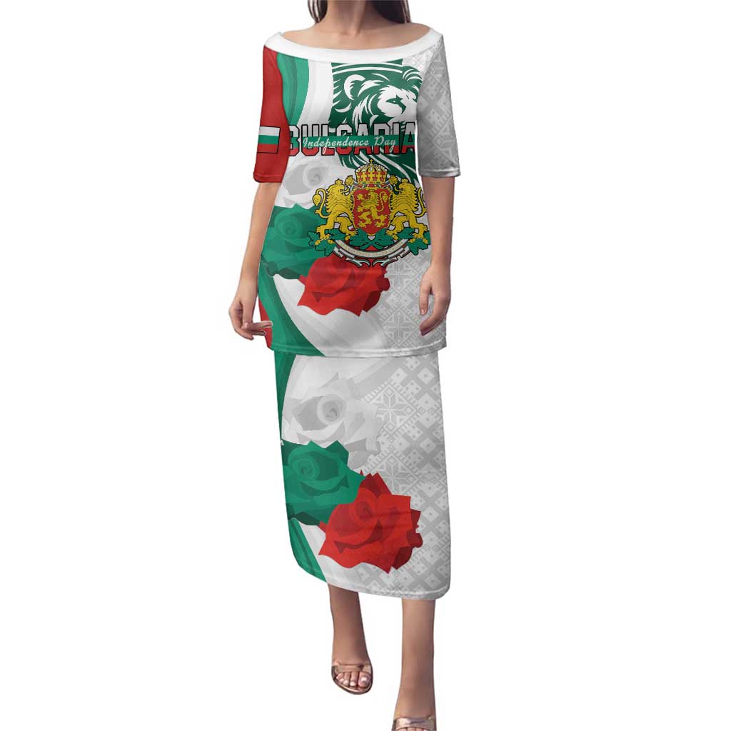 Personalized Bulgaria Independence Day Family Matching Puletasi and Hawaiian Shirt Suedinenieto Pravi Silata Folk Pattern