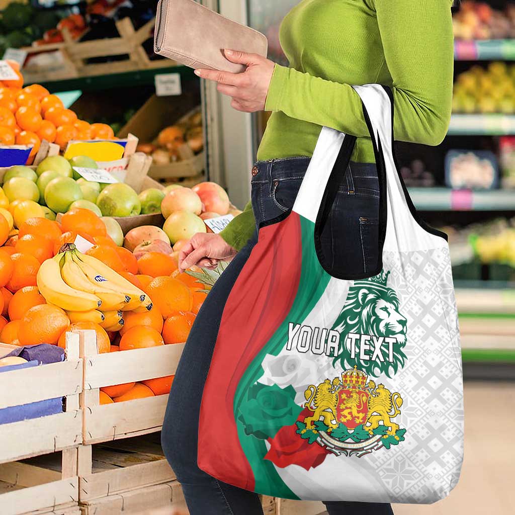 Personalized Bulgaria Independence Day Grocery Bag Suedinenieto Pravi Silata Folk Pattern