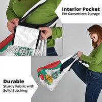 Personalized Bulgaria Independence Day Grocery Bag Suedinenieto Pravi Silata Folk Pattern