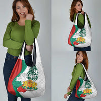 Personalized Bulgaria Independence Day Grocery Bag Suedinenieto Pravi Silata Folk Pattern
