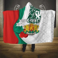Personalized Bulgaria Independence Day Hooded Blanket Suedinenieto Pravi Silata Folk Pattern