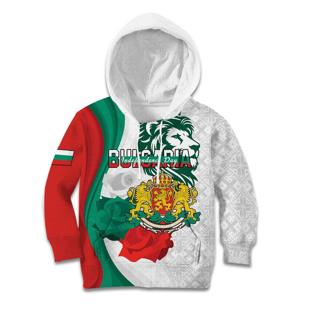 Personalized Bulgaria Independence Day Kid Hoodie Suedinenieto Pravi Silata Folk Pattern