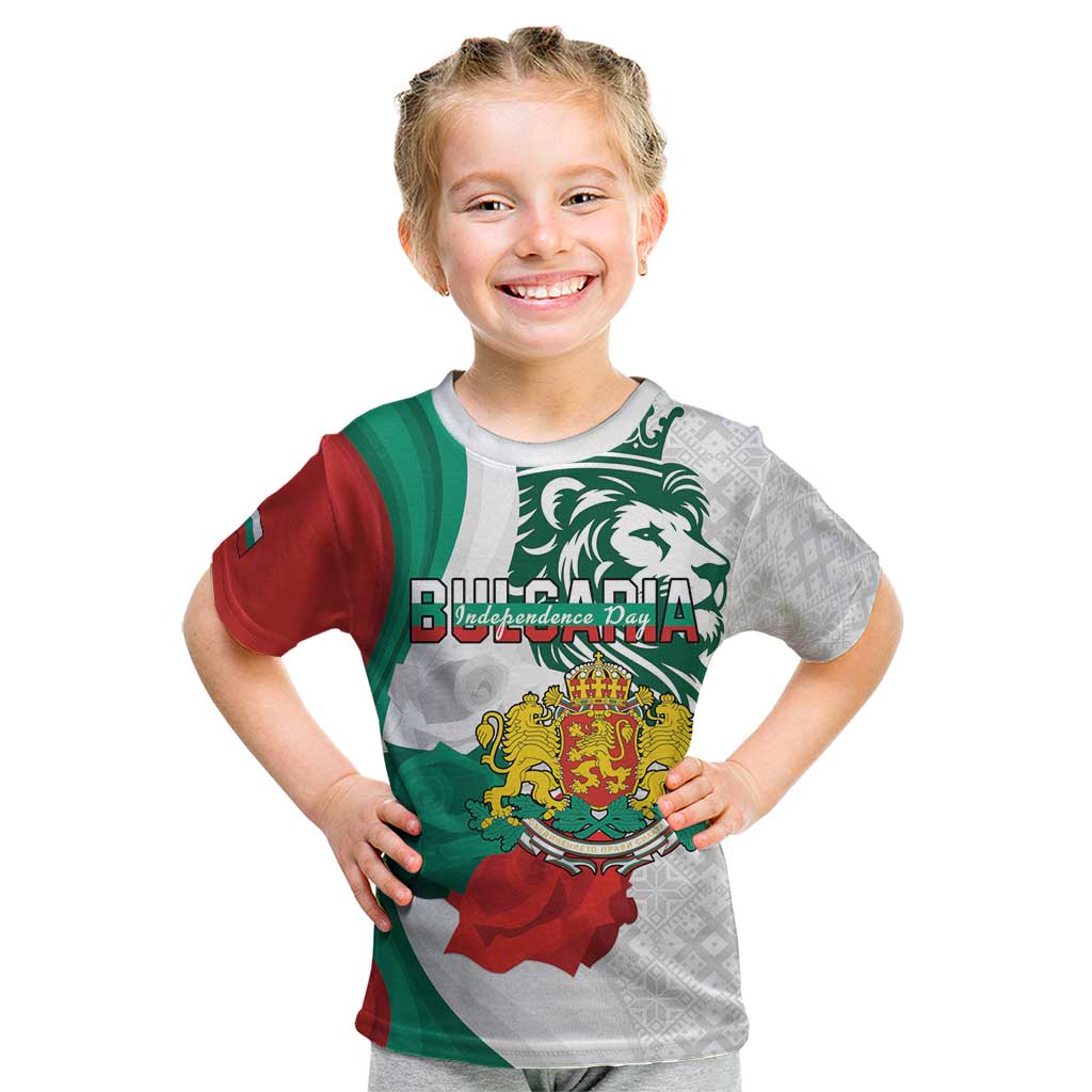 Personalized Bulgaria Independence Day Kid T Shirt Suedinenieto Pravi Silata Folk Pattern