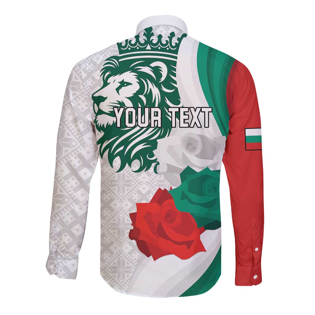 Personalized Bulgaria Independence Day Long Sleeve Button Shirt Suedinenieto Pravi Silata Folk Pattern