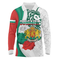 Personalized Bulgaria Independence Day Long Sleeve Polo Shirt Suedinenieto Pravi Silata Folk Pattern