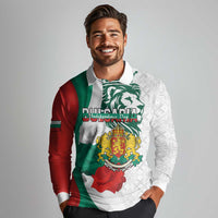 Personalized Bulgaria Independence Day Long Sleeve Polo Shirt Suedinenieto Pravi Silata Folk Pattern
