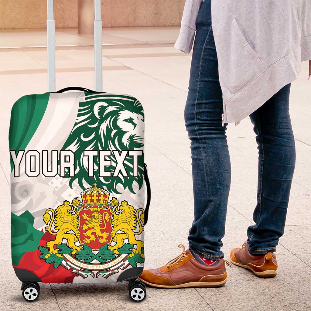 Personalized Bulgaria Independence Day Luggage Cover Suedinenieto Pravi Silata Folk Pattern