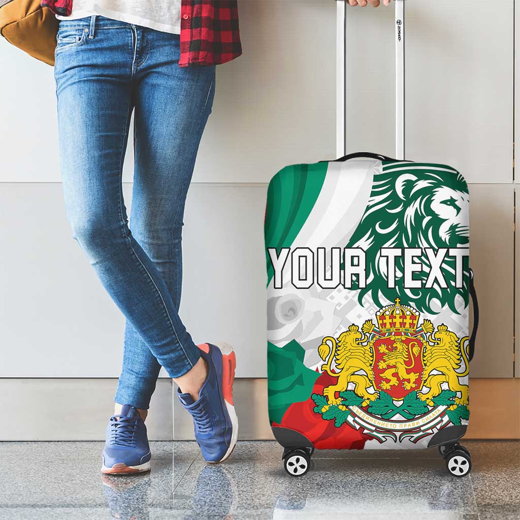 Personalized Bulgaria Independence Day Luggage Cover Suedinenieto Pravi Silata Folk Pattern