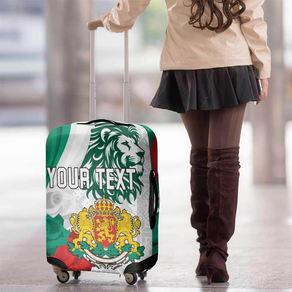 Personalized Bulgaria Independence Day Luggage Cover Suedinenieto Pravi Silata Folk Pattern