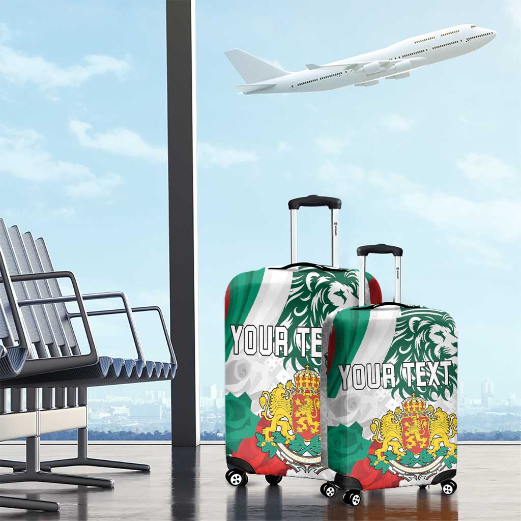 Personalized Bulgaria Independence Day Luggage Cover Suedinenieto Pravi Silata Folk Pattern