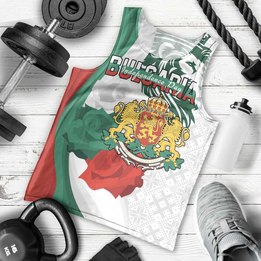 Personalized Bulgaria Independence Day Men Tank Top Suedinenieto Pravi Silata Folk Pattern
