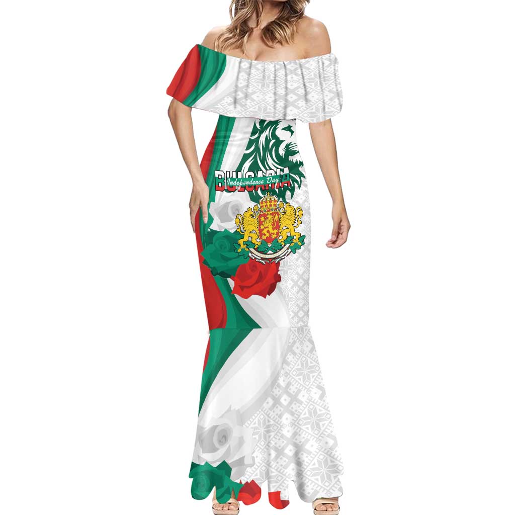 Personalized Bulgaria Independence Day Mermaid Dress Suedinenieto Pravi Silata Folk Pattern