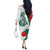 Personalized Bulgaria Independence Day Off The Shoulder Long Sleeve Dress Suedinenieto Pravi Silata Folk Pattern