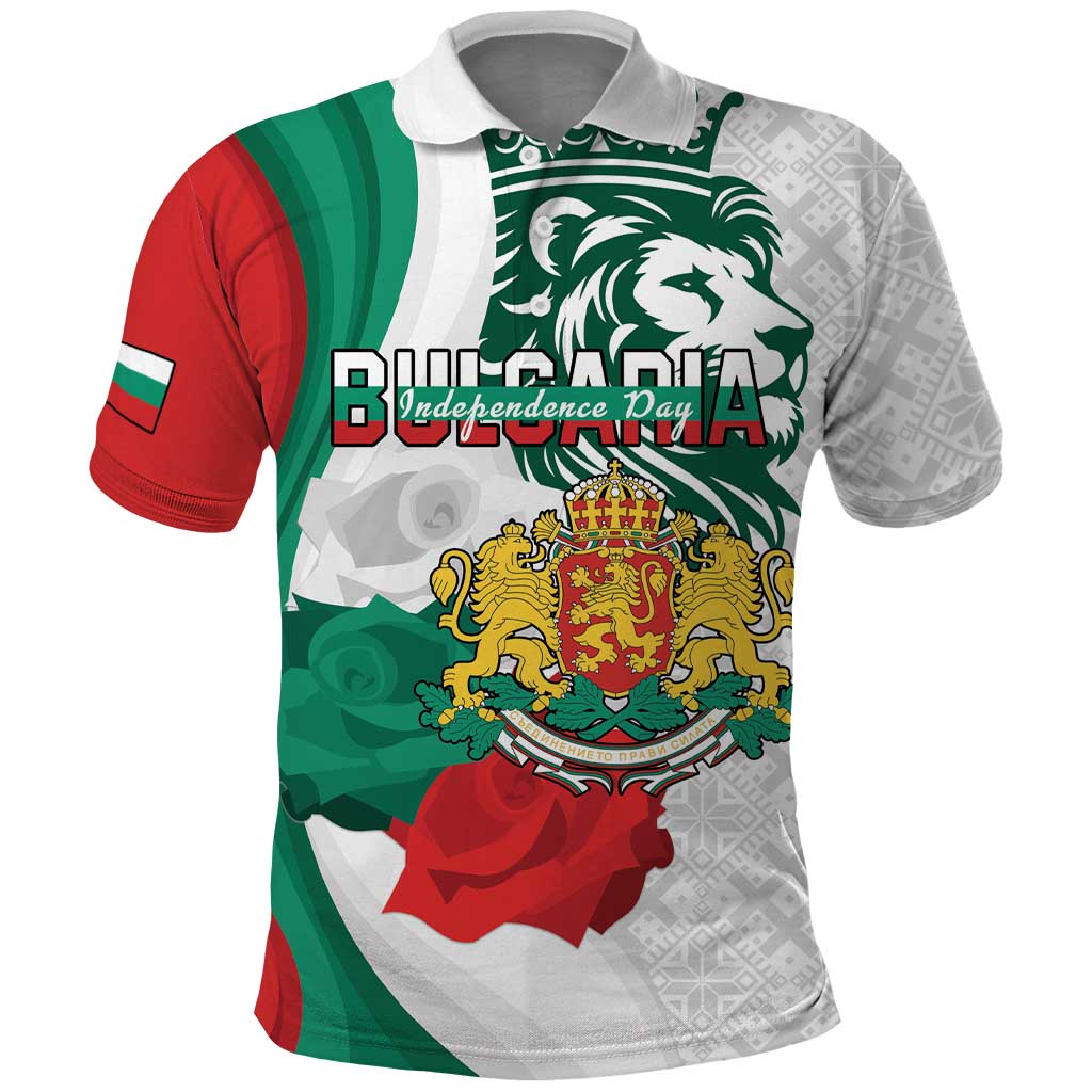 Personalized Bulgaria Independence Day Polo Shirt Suedinenieto Pravi Silata Folk Pattern