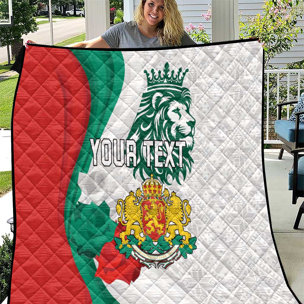 Personalized Bulgaria Independence Day Quilt Suedinenieto Pravi Silata Folk Pattern