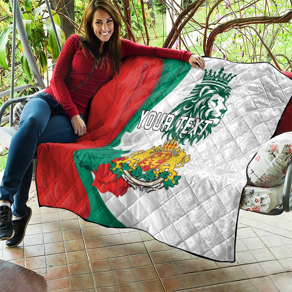 Personalized Bulgaria Independence Day Quilt Suedinenieto Pravi Silata Folk Pattern