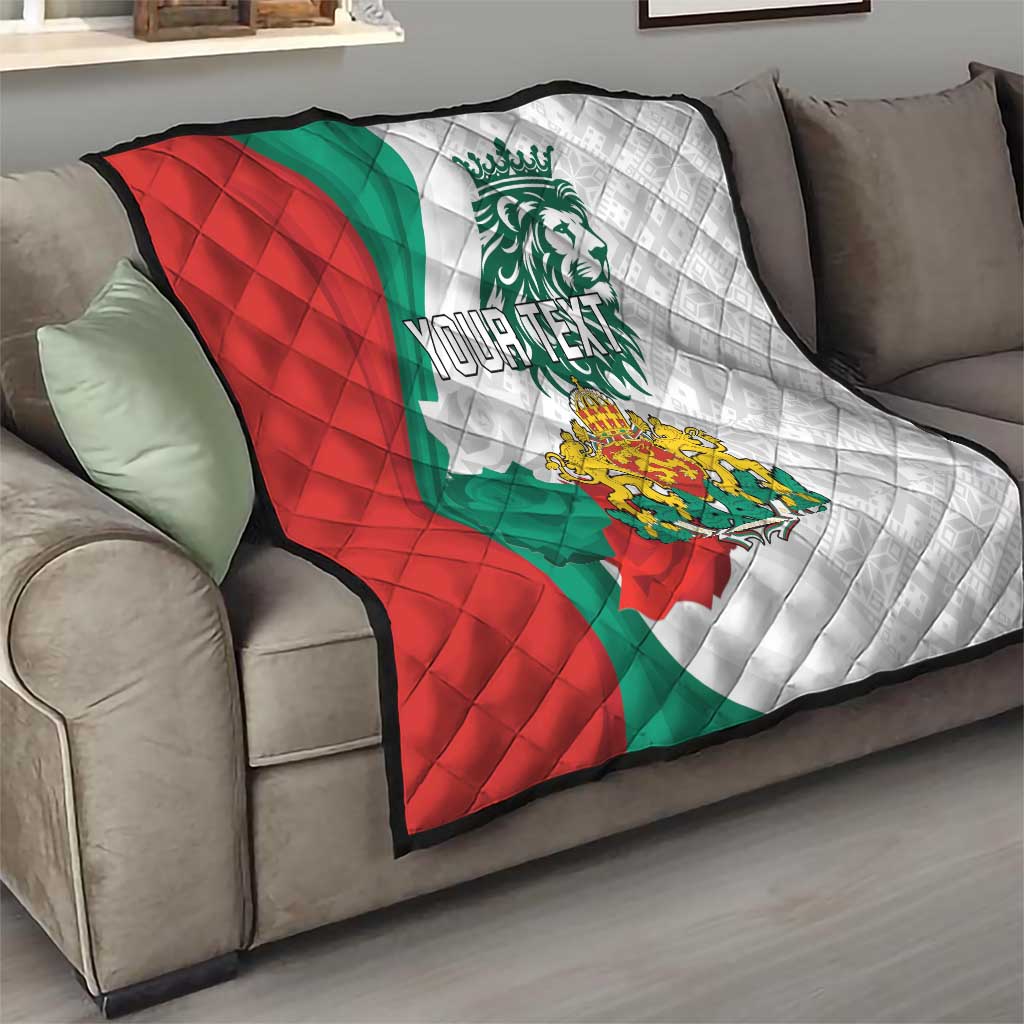 Personalized Bulgaria Independence Day Quilt Suedinenieto Pravi Silata Folk Pattern