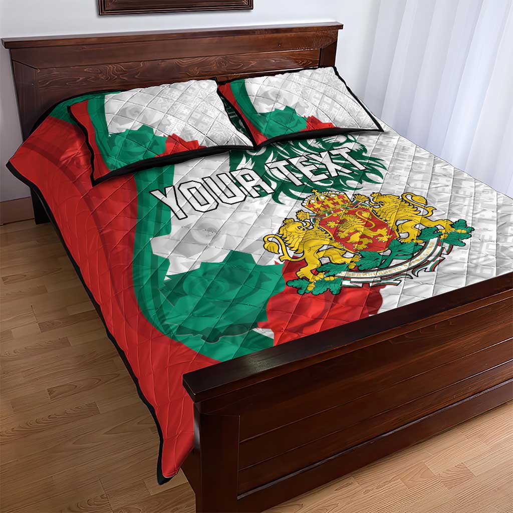 Personalized Bulgaria Independence Day Quilt Bed Set Suedinenieto Pravi Silata Folk Pattern