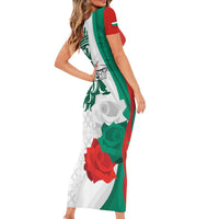 Personalized Bulgaria Independence Day Short Sleeve Bodycon Dress Suedinenieto Pravi Silata Folk Pattern