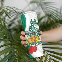Personalized Bulgaria Independence Day Skinny Tumbler Suedinenieto Pravi Silata Folk Pattern