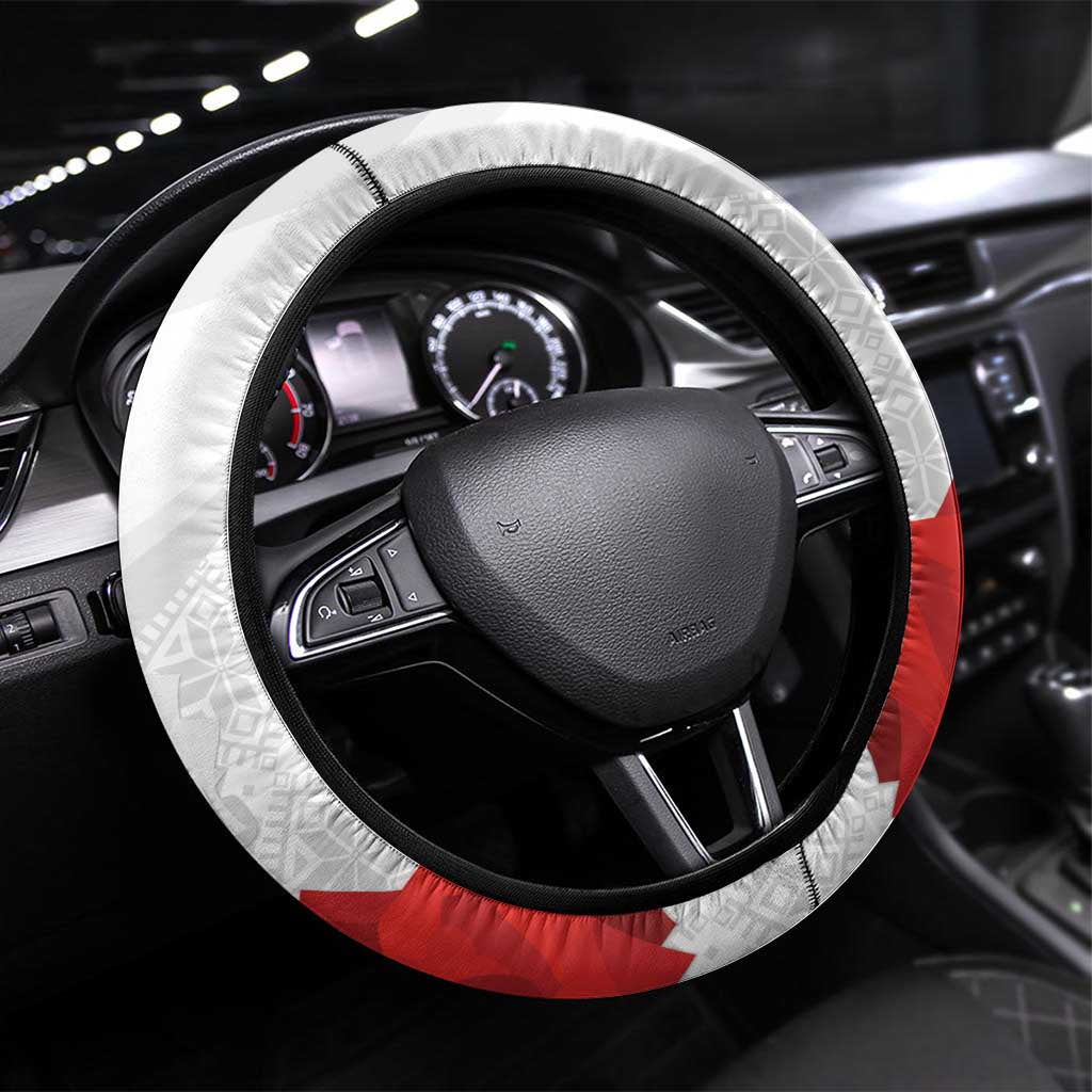 Bulgaria Independence Day Steering Wheel Cover Suedinenieto Pravi Silata Folk Pattern