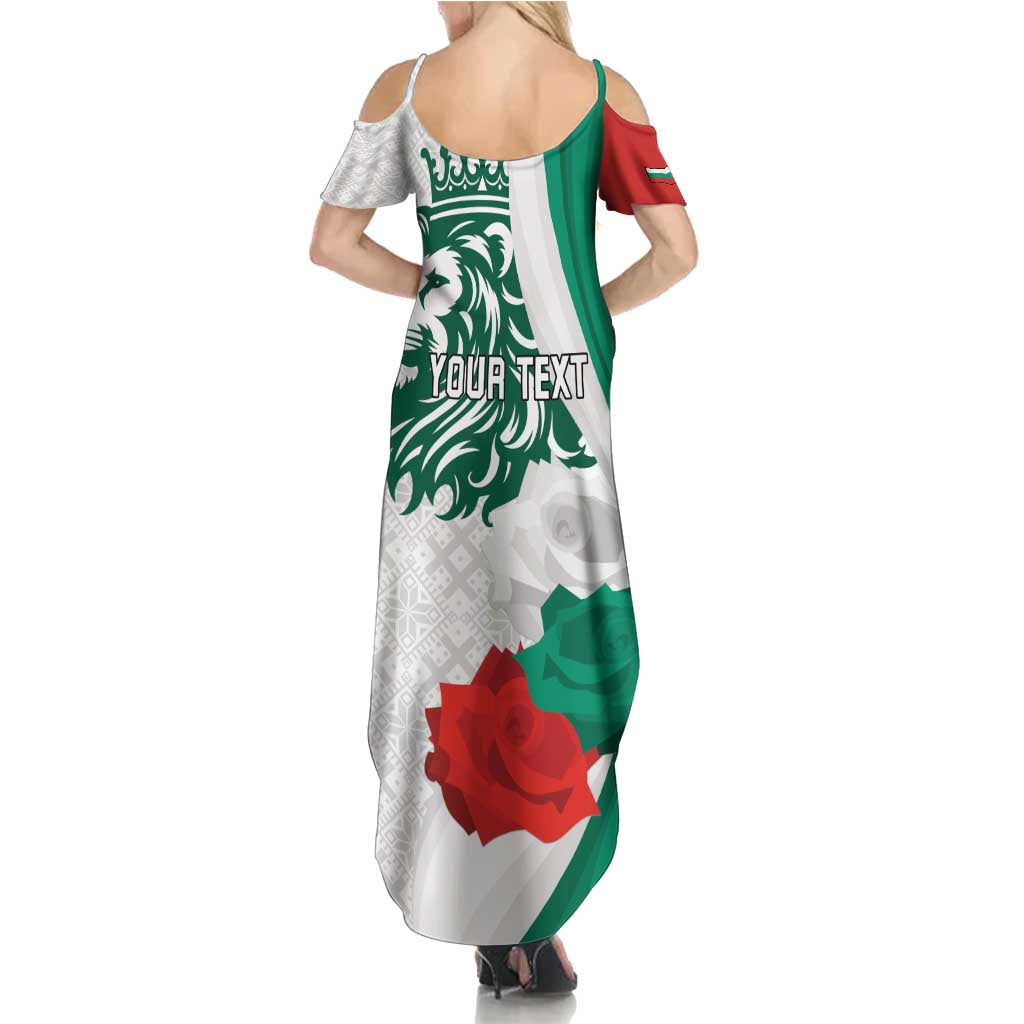 Personalized Bulgaria Independence Day Summer Maxi Dress Suedinenieto Pravi Silata Folk Pattern