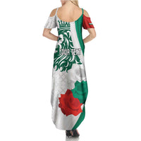 Personalized Bulgaria Independence Day Summer Maxi Dress Suedinenieto Pravi Silata Folk Pattern