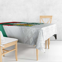 Personalized Bulgaria Independence Day Tablecloth Suedinenieto Pravi Silata Folk Pattern