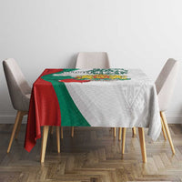Personalized Bulgaria Independence Day Tablecloth Suedinenieto Pravi Silata Folk Pattern