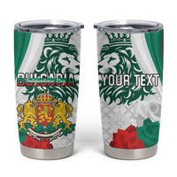 Personalized Bulgaria Independence Day Tumbler Cup Suedinenieto Pravi Silata Folk Pattern