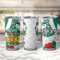 Personalized Bulgaria Independence Day Tumbler Cup Suedinenieto Pravi Silata Folk Pattern