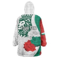 Personalized Bulgaria Independence Day Wearable Blanket Hoodie Suedinenieto Pravi Silata Folk Pattern