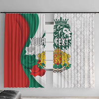 Personalized Bulgaria Independence Day Window Curtain Suedinenieto Pravi Silata Folk Pattern