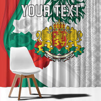 Personalized Bulgaria Independence Day Window Curtain Suedinenieto Pravi Silata Folk Pattern