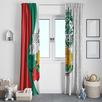 Personalized Bulgaria Independence Day Window Curtain Suedinenieto Pravi Silata Folk Pattern