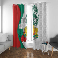 Personalized Bulgaria Independence Day Window Curtain Suedinenieto Pravi Silata Folk Pattern