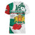Personalized Bulgaria Independence Day Women V-Neck T-Shirt Suedinenieto Pravi Silata Folk Pattern