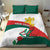 Personalized Bulgaria Unification Day Bedding Set Lion Rampant Red Rose