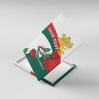 Personalized Bulgaria Unification Day Canvas Wall Art Lion Rampant Red Rose