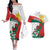Personalized Bulgaria Unification Day Couples Matching Off The Shoulder Long Sleeve Dress and Hawaiian Shirt Lion Rampant Red Rose