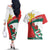 Personalized Bulgaria Unification Day Couples Matching Off The Shoulder Long Sleeve Dress and Hawaiian Shirt Lion Rampant Red Rose
