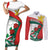 Personalized Bulgaria Unification Day Couples Matching Short Sleeve Bodycon Dress and Long Sleeve Button Shirt Lion Rampant Red Rose