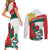 Personalized Bulgaria Unification Day Couples Matching Short Sleeve Bodycon Dress and Long Sleeve Button Shirt Lion Rampant Red Rose