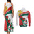 Personalized Bulgaria Unification Day Couples Matching Tank Maxi Dress and Long Sleeve Button Shirt Lion Rampant Red Rose